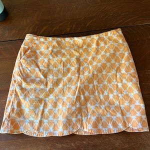 Sydney Elizabeth peach and white Golf Skort with pockets Size 10